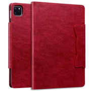 For iPad Pro 13 2024 Cat Buckle Leather Smart Tablet Case(Red)