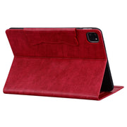 For iPad Pro 13 2024 Cat Buckle Leather Smart Tablet Case(Red)