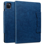 For iPad Pro 13 2024 Cat Buckle Leather Smart Tablet Case(Royal Blue)