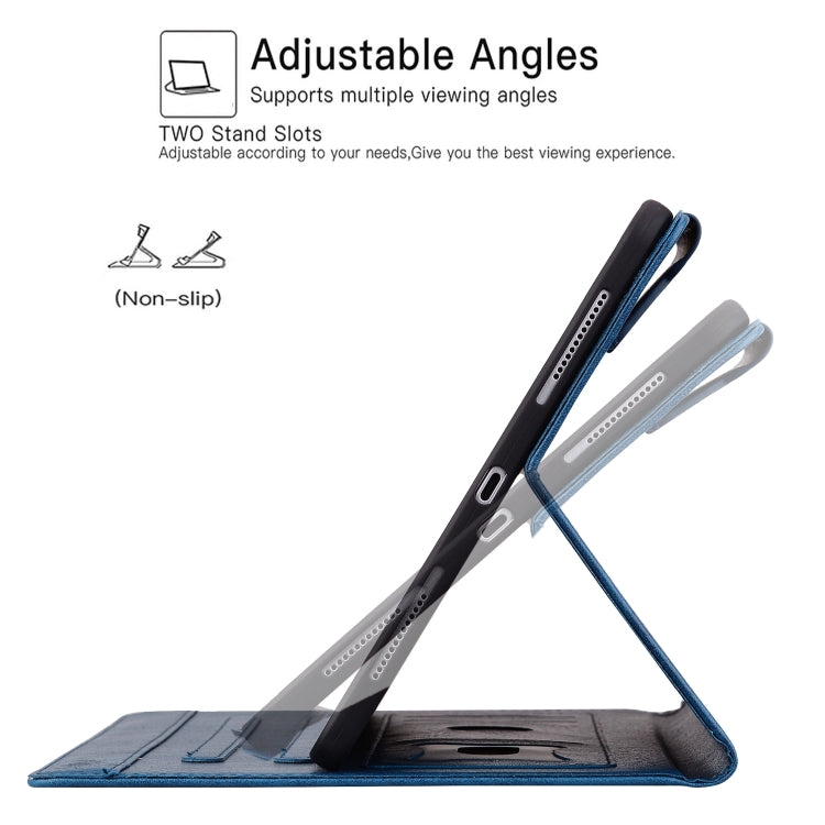 For iPad Pro 13 2024 Cat Buckle Leather Smart Tablet Case(Royal Blue)
