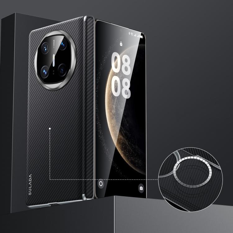 For Huawei Mate X6 SULADA 600D Kevlar Texture PC Shockproof Phone Case(Black)