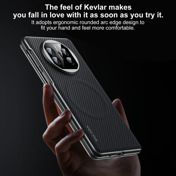 For Huawei Mate X6 SULADA 600D Kevlar Texture PC Shockproof Phone Case(Brown)