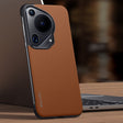 For Huawei Pura 70 Ultra SULADA Frameless Top Layer Cowhide Leather + PC Phone Case(Brown) - Huawei Cases by SULADA | Online Shopping South Africa | PMC TechLife | Buy Now Pay Later Mobicred