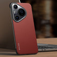 For Huawei Pura 70 SULADA Frameless Top Layer Cowhide Leather + PC Phone Case(Red) - Huawei Cases by SULADA | Online Shopping South Africa | PMC TechLife | Buy Now Pay Later Mobicred