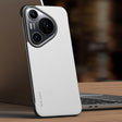 For Huawei Pura 70 SULADA Frameless Top Layer Cowhide Leather + PC Phone Case(White) - Huawei Cases by SULADA | Online Shopping South Africa | PMC TechLife | Buy Now Pay Later Mobicred