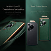 For Huawei Pura 70 SULADA TPU + Litchi Texture Leather Phone Case(Blue)