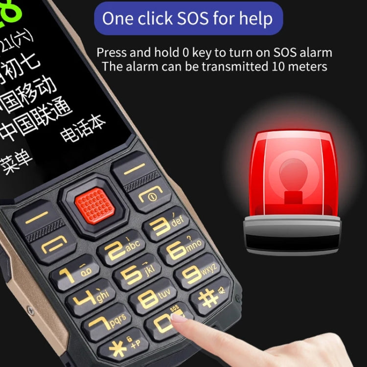 K1+ 4G Elder Rugged Phone, 2.6 inch, 1500mAh Battery, LED Flashlight, Network: 4G, Dual SIM, SOS, Plug:US Plug(Green)