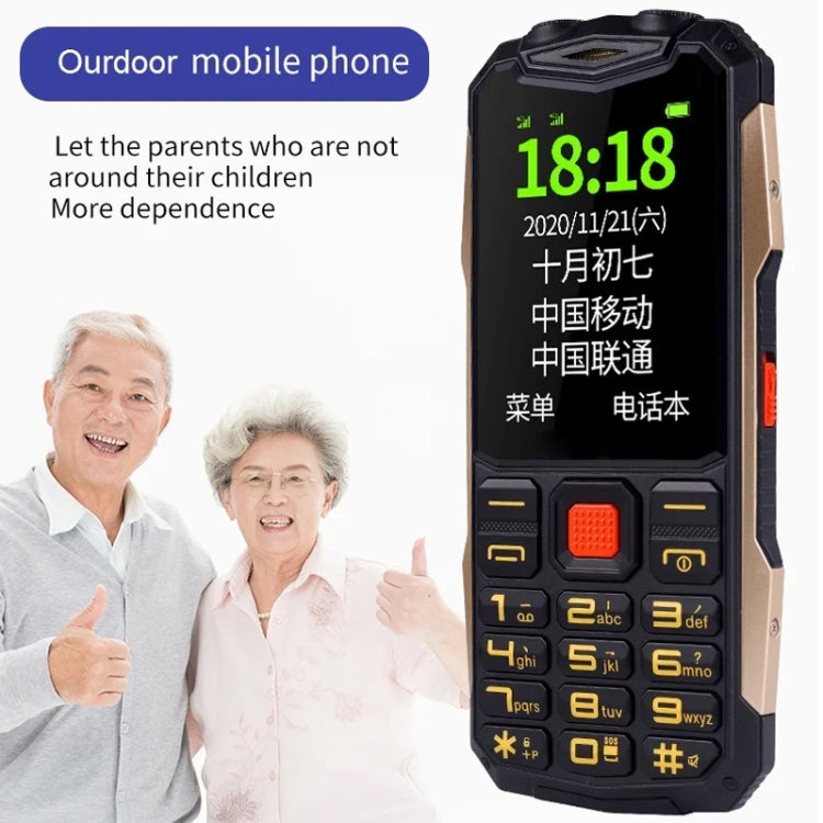 K1+ 4G Elder Rugged Phone, 2.6 inch, 1500mAh Battery, LED Flashlight, Network: 4G, Dual SIM, SOS, Plug:EU Plug(Green)