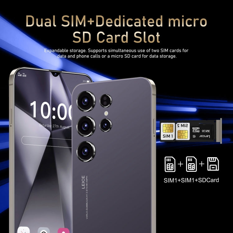 SDT89 / S24 Ultra, 2GB+16GB, 6.3 inch Screen, Face Identification, Android 10.0 MTK6737 Quad Core, Network: 4G, Dual SIM(Black)