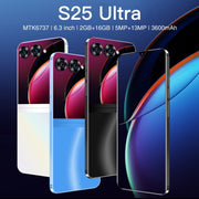 SDT90 / S25 Ultra, 2GB+16GB, 6.3 inch Screen, Face Identification, Android 10.0 MTK6737 Quad Core, Network: 4G, Dual SIM(Blue)