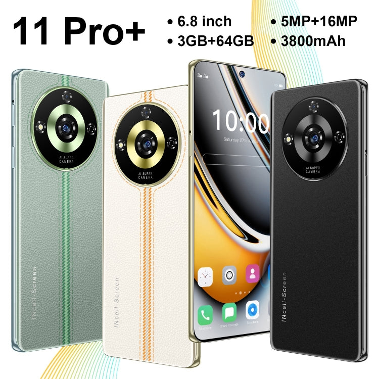 ZKV6 / 11 Pro+, 3GB+64GB, 6.8 inch Screen, Face Identification, Android 10.0 MTK6737 Quad Core, Network: 4G, OTG, Dual SIM(Green)