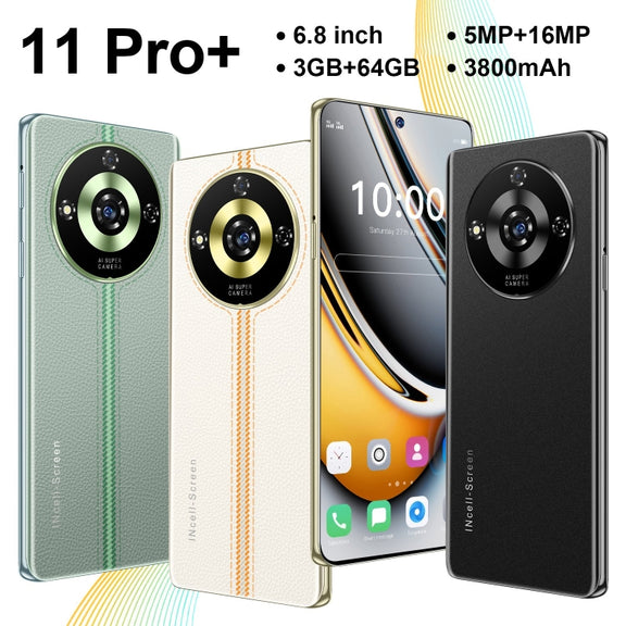 ZKV6 / 11 Pro+, 3GB+64GB, 6.8 inch Screen, Face Identification, Android 10.0 MTK6737 Quad Core, Network: 4G, OTG, Dual SIM(Green)