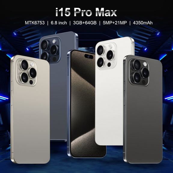 VD1 / i15 Pro Max, 3GB+64GB, 6.8 inch Screen, Face Identification, Android 10.0 MTK6753 Octa Core, Network: 4G, Dual SIM(Blue)