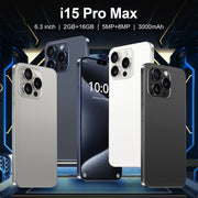 ZPT95 / i15 Pro Max, 2GB+16GB, 6.3 inch Screen, Face Identification, Android 8.1 SC7731 Quad Core, Network: 5G, Dual SIM(Blue)