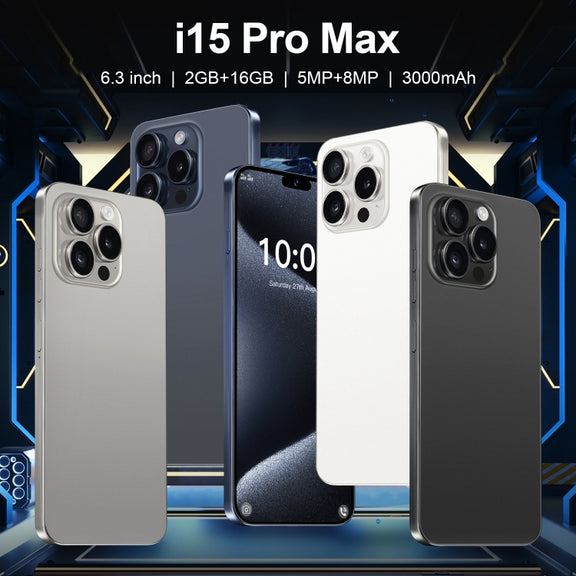 ZPT95 / i15 Pro Max, 2GB+16GB, 6.3 inch Screen, Face Identification, Android 8.1 SC7731 Quad Core, Network: 5G, Dual SIM(Blue)