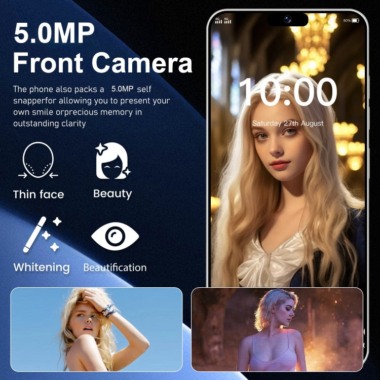 ZPT95 / i15 Pro Max, 2GB+16GB, 6.3 inch Screen, Face Identification, Android 8.1 SC7731 Quad Core, Network: 5G, Dual SIM(Blue)