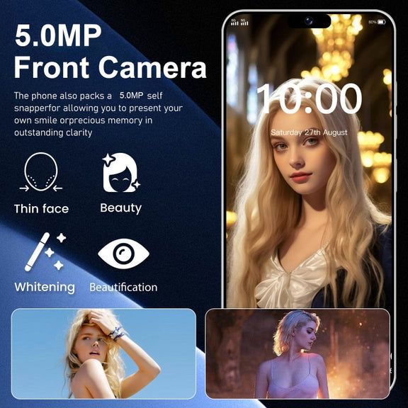 ZPT95 / i15 Pro Max, 2GB+16GB, 6.3 inch Screen, Face Identification, Android 8.1 SC7731 Quad Core, Network: 5G, Dual SIM(Blue)