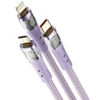 ROCK G20 1.5m 100W 3 in 1 USB-C / Type-C Fast Charging Data Cable(Purple) - free shipping - PMC TechLife - Order now!