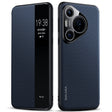For Huawei Pura 70 Pro SULADA Kevlar 600D Texture Smart Window Leather Phone Case(Blue) - free shipping - PMC Jewellery - Order now!