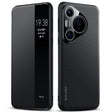 For Huawei Pura 70 SULADA Kevlar 600D Texture Smart Window Leather Phone Case(Black) - free shipping - PMC Jewellery - Order now!