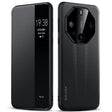 For Huawei Mate 60 RS Ultimate SULADA Kevlar 600D Texture Smart Window Leather Phone Case(Black) - Huawei Cases by SULADA | Online Shopping South Africa | PMC TechLife | Buy Now Pay Later Mobicred