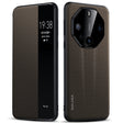 For Huawei Mate 60 RS Ultimate SULADA Kevlar 600D Texture Smart Window Leather Phone Case(Brown) - free shipping - PMC TechLife - Order now!