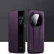 For Huawei Mate 70 RS Ultimate SULADA Kevlar 600D Texture Smart Window Leather Phone Case(Purple) - Huawei Cases by SULADA | Online Shopping South Africa | PMC TechLife | Buy Now Pay Later Mobicred