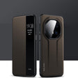 For Huawei Mate 70 RS Ultimate SULADA Kevlar 600D Texture Smart Window Leather Phone Case(Brown) - Huawei Cases by SULADA | Online Shopping South Africa | PMC TechLife | Buy Now Pay Later Mobicred