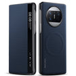 For Huawei Mate X3 SULADA Kevlar 600D Texture Smart Window Leather Phone Case(Blue) - Huawei Cases by SULADA | Online Shopping South Africa | PMC TechLife | Buy Now Pay Later Mobicred
