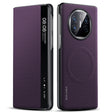 For Huawei Mate X5 SULADA Kevlar 600D Texture Smart Window Leather Phone Case(Purple) - free shipping - PMC TechLife - Order now!