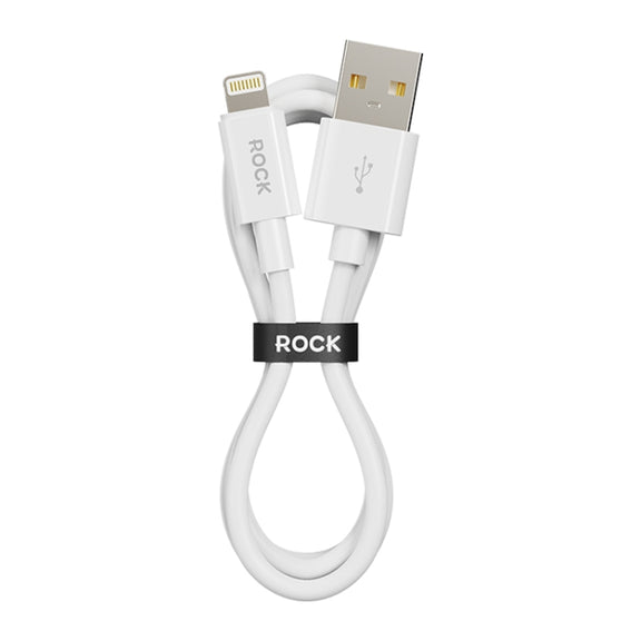 ROCK P8 Prime Series 1m USB Fast Charging Data Cable, Interface:2.4A 8 Pin(White)