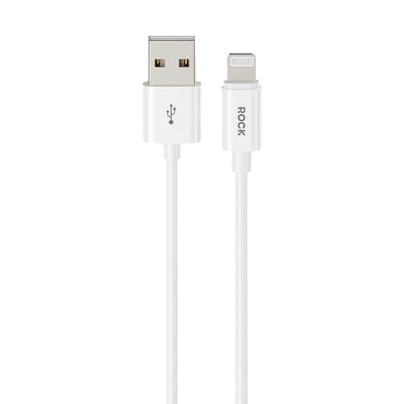 ROCK P8 Prime Series 1m USB Fast Charging Data Cable, Interface:2.4A 8 Pin(White)