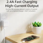 ROCK P8 Prime Series 1m USB Fast Charging Data Cable, Interface:2.4A 8 Pin(White)