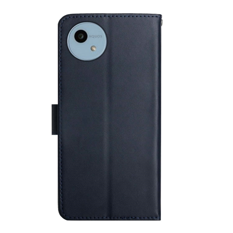 For Sharp Aquos Wish 4 Genuine Leather Fingerprint-proof Flip Phone Case(Blue)