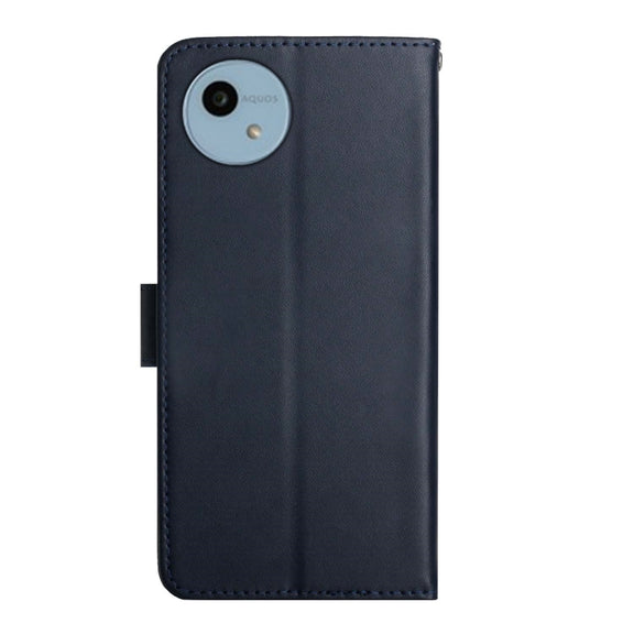For Sharp Aquos Wish 4 Genuine Leather Fingerprint-proof Flip Phone Case(Blue)