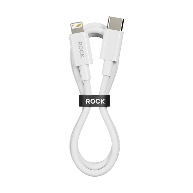 ROCK P8 Prime Series 1m USB-C / Type-C Fast Charging Data Cable, Interface:PD27W 8 Pin(White)