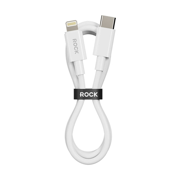 ROCK P8 Prime Series 1m USB-C / Type-C Fast Charging Data Cable, Interface:PD27W 8 Pin(White)