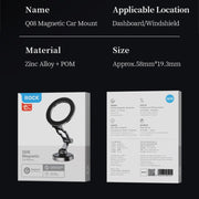 ROCK Q08 Car Magnetic Foldable Phone Holder(Black)