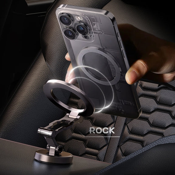 ROCK Q08 Car Magnetic Foldable Phone Holder(Black)