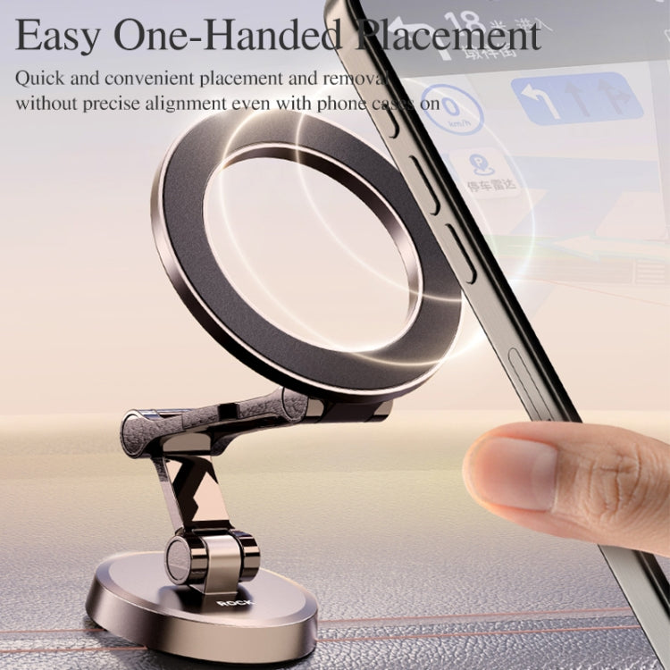 ROCK Q08 Car Magnetic Foldable Phone Holder(Black)