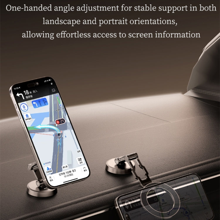 ROCK Q08 Car Magnetic Foldable Phone Holder(Black)