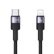 USAMS SJ729 30W USB-C/Type-C to 8 Pin Aluminum Alloy Data Cable, Length: 1.2m(Tarnish) - 2 in 1 Cable by USAMS | Online Shopping South Africa | PMC TechLife | Buy Now Pay Later Mobicred