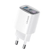 USAMS CC229 30W USB+USB-C / Type-C Dual Port GaN Digital Display Charger, Specifications: EU Plug(White) - USB Charger by USAMS | Online Shopping South Africa | PMC TechLife | Buy Now Pay Later Mobicred