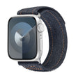 For Apple Watch SE 2023 44mm Cowboy Nylon Hook and Loop Fastener Watch Band(Black) - Watch Bands by PMc TechLife | Online Shopping South Africa | PMc TechLife | Buy Now Pay Later Mobicred