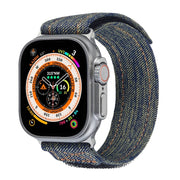 For Apple Watch Ultra 49mm Cowboy Nylon Hook and Loop Fastener Watch Band(Yellow)