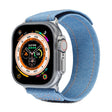 For Apple Watch Ultra 49mm Cowboy Nylon Hook and Loop Fastener Watch Band(Light Blue) - Watch Bands by PMC TechLife | Online Shopping South Africa | PMC TechLife | Buy Now Pay Later Mobicred