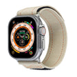 For Apple Watch Ultra 49mm Cowboy Nylon Hook and Loop Fastener Watch Band(Apricot) - Watch Bands by PMC TechLife | Online Shopping South Africa | PMC TechLife | Buy Now Pay Later Mobicred