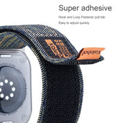 For Apple Watch Ultra 49mm Cowboy Nylon Hook and Loop Fastener Watch Band(Black)