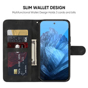 For Google Pixel 9 / 9 Pro Skin Feel Geometric Lines Leather Phone Case(Black)