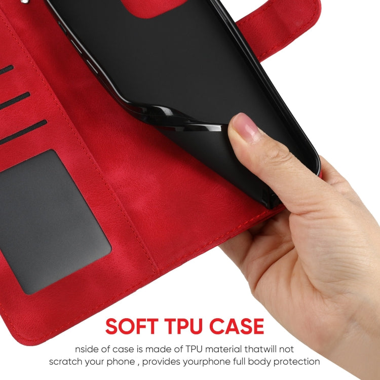 For Google Pixel 9 / 9 Pro Skin Feel Geometric Lines Leather Phone Case(Red)